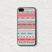 Blue and Pink Aztec Pattern - iPhone 4 Case, iPhone 4s Case, iPhone 5 Case, iPhone 5s Case, Protective iPhone Cover