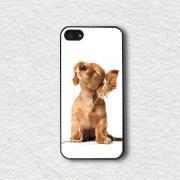 iphone Case for iphone 4, iphone 4s, iphone 5, iphone 5s, iphone Cover, Protecive iphone case - Dog and Earpiece
