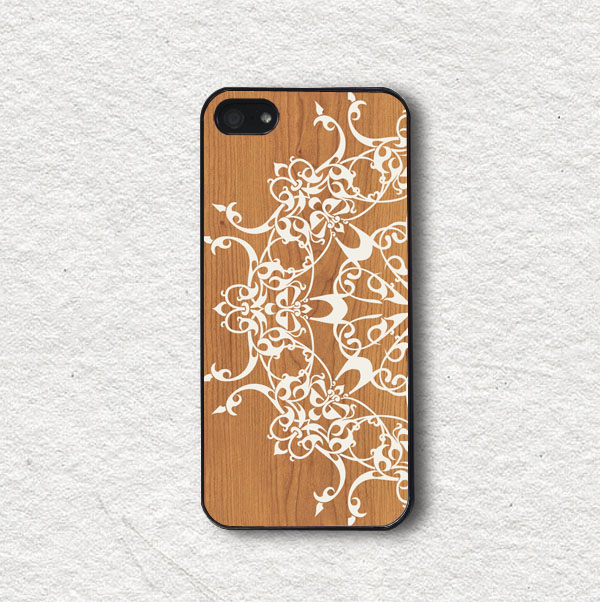 Iphone 4 Case, Iphone 4s Case, Iphone 5 Case, Iphone 5s Case, Protective Iphone Cover - Creative Art With Wood