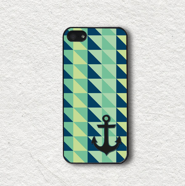 Apple Iphone Cases, Iphone 4 Case, Iphone 4s Case, Iphone 5 Case, Iphone 5s Case, Protective Iphone Cover - Anchor With Triangle Pattern