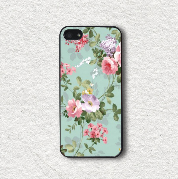 Cell Phone Case Cover For Iphone 4, Iphone 4s, Iphone 5, Iphone 5s, Iphone Cover, Protecive Iphone Case - Vintage Pastel Flowers