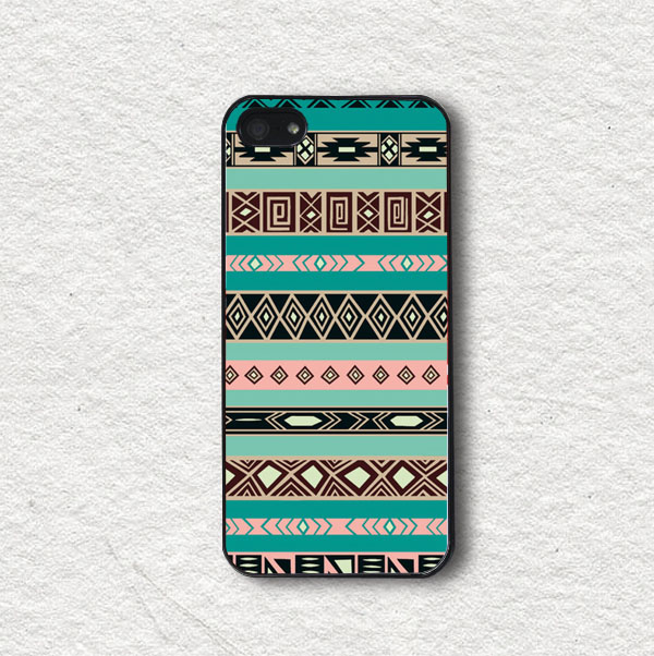 Iphone Case For Iphone 4, Iphone 4s, Iphone 5, Iphone 5s, Iphone Cover, Protecive Iphone Case - Tribal Aztec Pattern